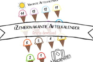 (zomer) vakantie aftelkalender front