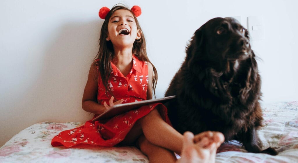 hond en kind huisdieren