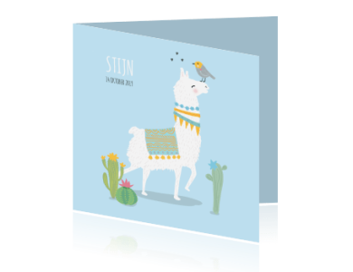 lama-geboortekaart-mycards